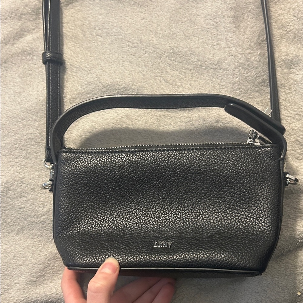 DKNY designer shoulder bag black